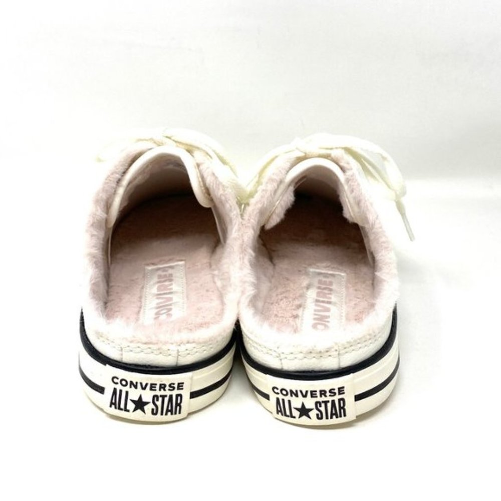 💖MEGA SALE💖Converse Womens  569547C CTAS DAINTY Mule Slip Egret Faux  Fur Sand - Picture 4 of 10